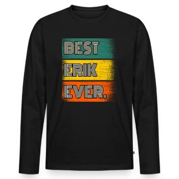Erik Name Geschenk Spruch Lustig - Männer Premium Bio Langarmshirt - Schwarz - Vorne - Nico (187cm)