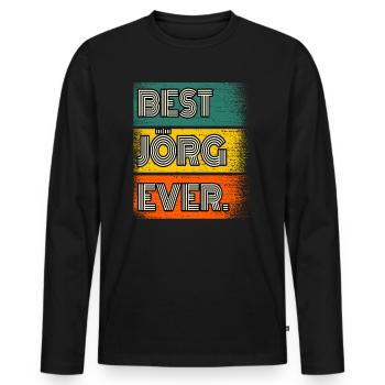 Jörg Name Geschenk Spruch Lustig - Männer Premium Bio Langarmshirt - Schwarz - Vorne - Nico (187cm)
