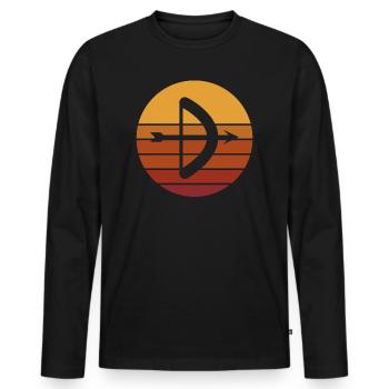 Archery Gift Saying Archery - Men's Premium Organic Long Sleeve Shirt - black - Front - Nico (187cm)