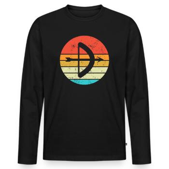 Archery Gift Saying Archery - Men's Premium Organic Long Sleeve Shirt - black - Front - Nico (187cm)