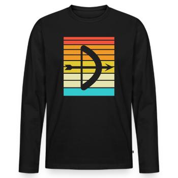 Archery Gift Saying Archery - Men's Premium Organic Long Sleeve Shirt - black - Front - Nico (187cm)