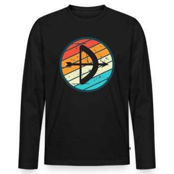 Archery Gift Saying Archery - Men's Premium Organic Long Sleeve Shirt - black - Front - Nico (187cm)