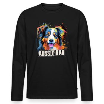 Australian Shepherd Hund Aussie Geschenk Spruch - Männer Premium Bio Langarmshirt - Schwarz - Vorne - Nico (187cm)