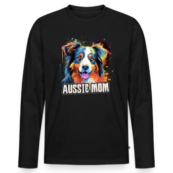 Australian Shepherd Hund Aussie Geschenk Spruch - Männer Premium Bio Langarmshirt - Schwarz - Vorne - Nico (187cm)