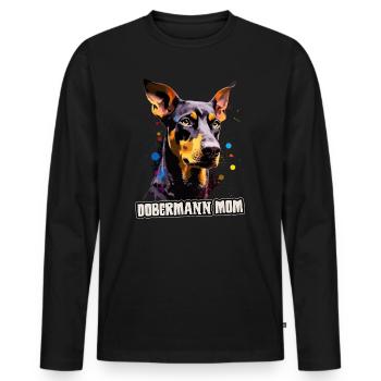 Dobermann Hund Geschenk Spruch - Männer Premium Bio Langarmshirt - Schwarz - Vorne - Nico (187cm)