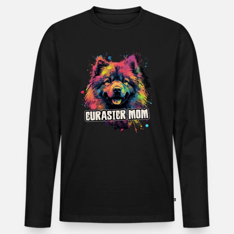 Eurasier Hund Geschenk Spruch - Männer Premium Bio Langarmshirt - Schwarz