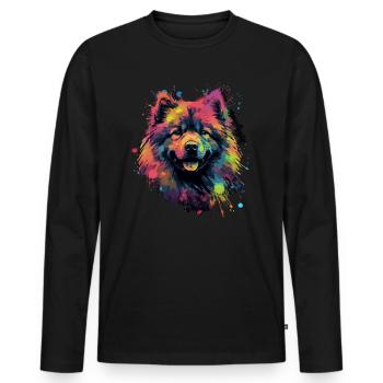 Eurasier Dog Gift Saying - T-shirt manches longues Premium bio Homme - noir - Devant - Nico (187cm)