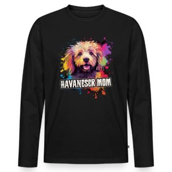 Havaneser Hund Geschenk Spruch - Männer Premium Bio Langarmshirt - Schwarz - Vorne - Nico (187cm)