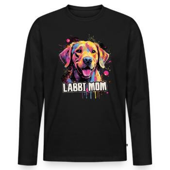 Labbi Hund Geschenk Spruch - Männer Premium Bio Langarmshirt - Schwarz - Vorne - Nico (187cm)