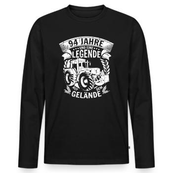 Landwirt Geschenk 94. Geburtstag 94 Jahre - Männer Premium Bio Langarmshirt - Schwarz - Vorne - Nico (187cm)
