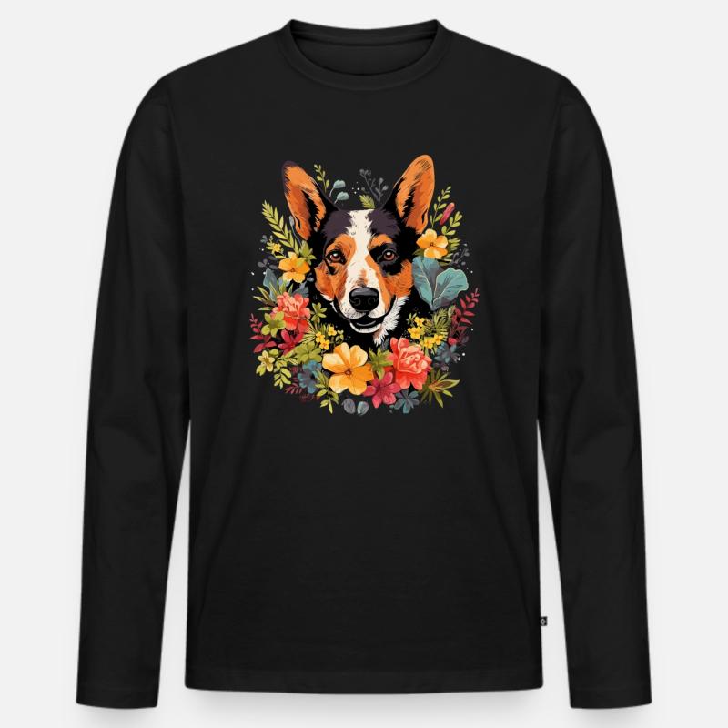 Cattle Dog Hund Geschenk - Männer Premium Bio Langarmshirt - Schwarz