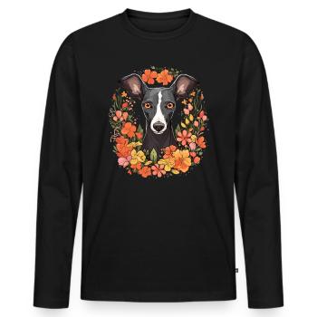 Cadeau de chien lévrier italien - T-shirt manches longues Premium bio Homme - noir - Devant - Nico (187cm)