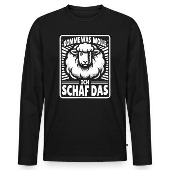 Motivation Geschenk Prüfung Schule Abitur Sprüche - Männer Premium Bio Langarmshirt - Schwarz - Vorne - Nico (187cm)