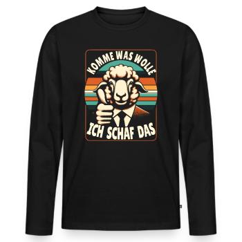 Motivation Geschenk Prüfung Schule Abitur Sprüche - Männer Premium Bio Langarmshirt - Schwarz - Vorne - Nico (187cm)