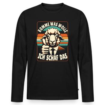 Motivation Geschenk Prüfung Schule Abitur Sprüche - Männer Premium Bio Langarmshirt - Schwarz - Vorne - Nico (187cm)