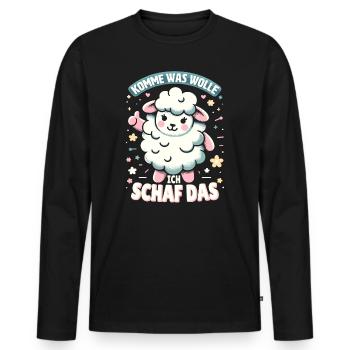 Motivation Geschenk Prüfung Schule Abitur Sprüche - Männer Premium Bio Langarmshirt - Schwarz - Vorne - Nico (187cm)