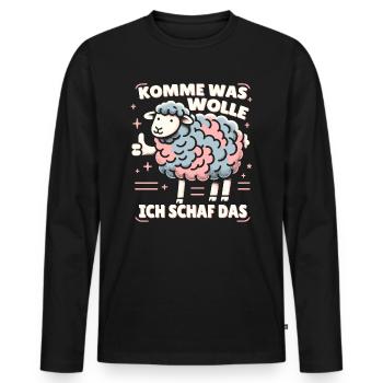 Motivation Geschenk Prüfung Schule Abitur Sprüche - Männer Premium Bio Langarmshirt - Schwarz - Vorne - Nico (187cm)