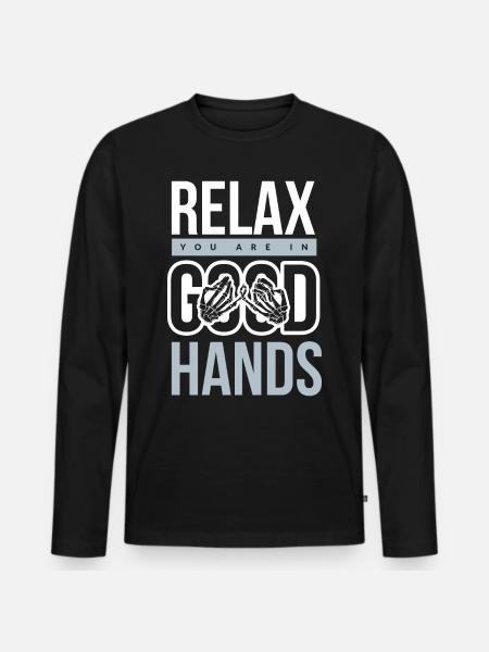 physiotherapy - Men's Premium Organic Long Sleeve Shirt - black