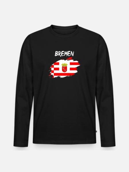 Brême - T-shirt manches longues Premium bio Homme - noir