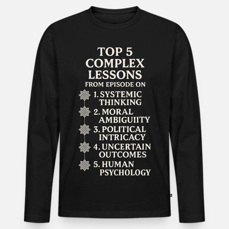 Komplexe Lektionen - Männer Premium Bio Langarmshirt - Schwarz