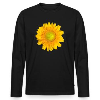 Sunflower Sunflower Flower Floral Floral Floral - Men's Premium Organic Long Sleeve Shirt - black - Front - Nico (187cm)
