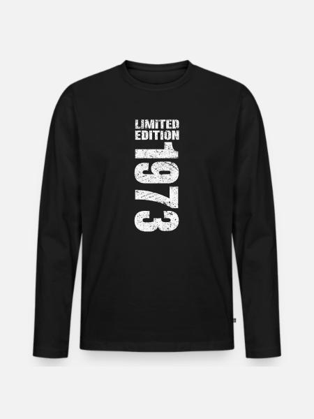 1973 Limited Edition - Männer Premium Bio Langarmshirt - Schwarz