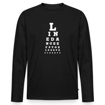 Line Dancer Linedance Geschenk T-Shirt - Männer Premium Bio Langarmshirt - Schwarz - Vorne - Nico (187cm)