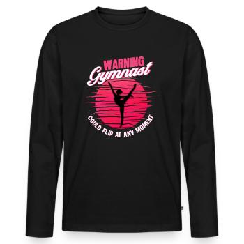 Gymnast Gymnast Gymnastics Gymnastics Gymnast Gift - Men's Premium Organic Long Sleeve Shirt - black - Front - Nico (187cm)