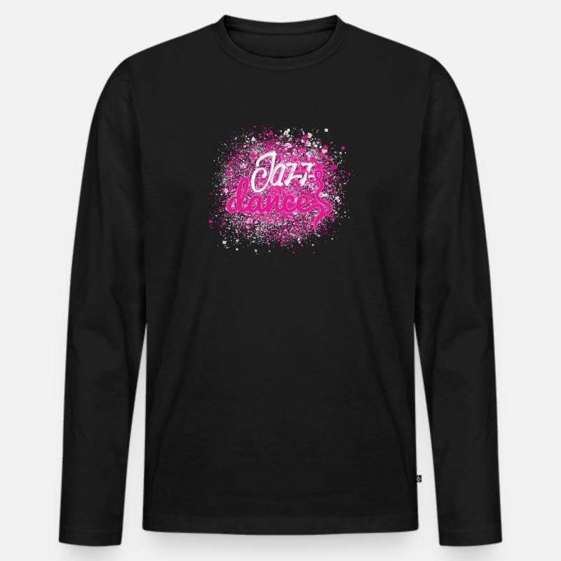 Jazz Dance - Männer Premium Bio Langarmshirt - Schwarz