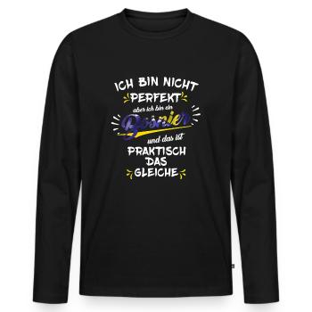 Bosnien Ich bin ein Bosnier - Männer Premium Bio Langarmshirt - Schwarz - Vorne - Nico (187cm)