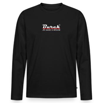 Burek Spécialités des Balkans - T-shirt manches longues Premium bio Homme - noir - Devant - Nico (187cm)