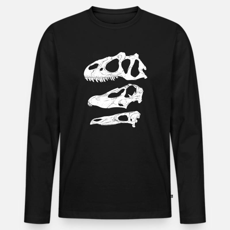 Allosaurus Diplodocus Stegosaurus - Männer Premium Bio Langarmshirt - Schwarz