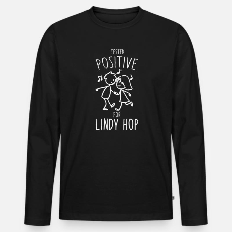Tested positive for Lindy Hop Dance Swing Dancing - Männer Premium Bio Langarmshirt - Schwarz