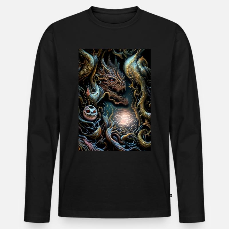 Verwurzelt III - Männer Premium Bio Langarmshirt - Schwarz