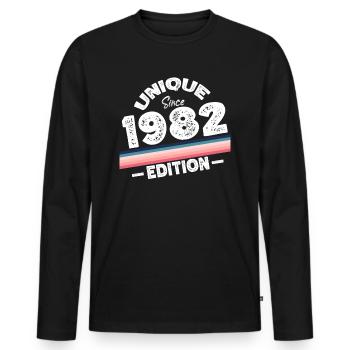 C’est l’accroche-regard le plus important à côté de votre Des - T-shirt manches longues Premium bio Homme - noir - Devant - Nico (187cm)