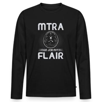MTRA Medizinisch-Technischer Radiologie Mta - Männer Premium Bio Langarmshirt - Schwarz - Vorne - Nico (187cm)