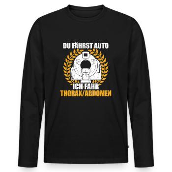 MTRA Medizinisch-Technischer Radiologie Mta - Männer Premium Bio Langarmshirt - Schwarz - Vorne - Nico (187cm)