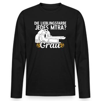 MTRA Medizinisch-Technischer Radiologie Mta - Männer Premium Bio Langarmshirt - Schwarz - Vorne - Nico (187cm)