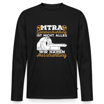 MTRA Medizinisch-Technischer Radiologie Assistent - Männer Premium Bio Langarmshirt - Schwarz - Vorne - Nico (187cm)