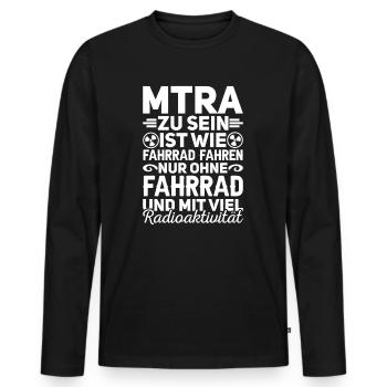 MTRA Medizinisch-Technischer Radiologie Mta - Männer Premium Bio Langarmshirt - Schwarz - Vorne - Nico (187cm)