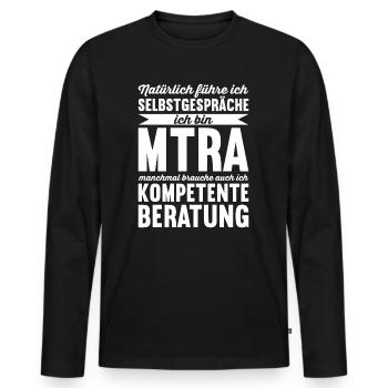 MTRA Medizinisch-Technischer Radiologie Assistent - Männer Premium Bio Langarmshirt - Schwarz - Vorne - Nico (187cm)