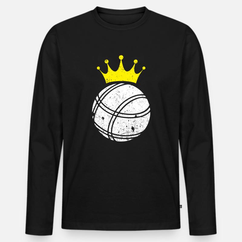 Boule Kugel - Männer Premium Bio Langarmshirt - Schwarz