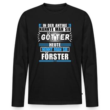 Les dieux dans l’Antiquité. Aujourd’hui forestier - T-shirt manches longues Premium bio Homme - noir - Devant - Nico (187cm)