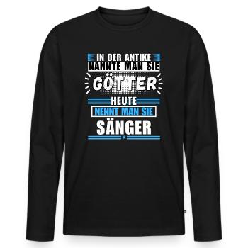 Gods in Antiquity. Today Singer - Men's Premium Organic Long Sleeve Shirt - black - Front - Nico (187cm)