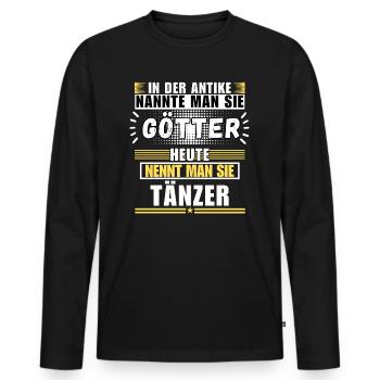 Les dieux dans l’Antiquité. Aujourd’hui Danseur - T-shirt manches longues Premium bio Homme - noir - Devant - Nico (187cm)