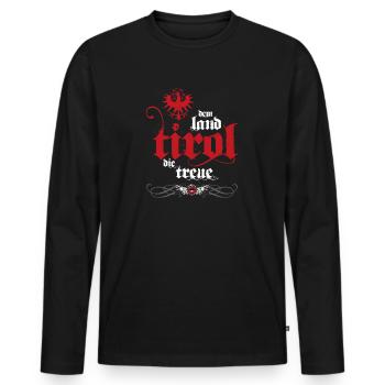 The Tyrol white loyalty - Men's Premium Organic Long Sleeve Shirt - black - Front - Nico (187cm)