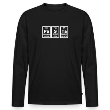 pâtes - T-shirt manches longues Premium bio Homme - noir - Devant - Nico (187cm)