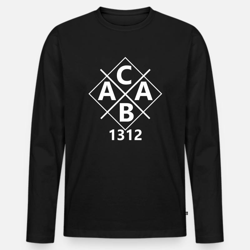 Acab - Männer Premium Bio Langarmshirt - Schwarz