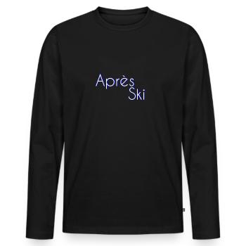 Après ski - Men's Premium Organic Long Sleeve Shirt - black - Front - Nico (187cm)