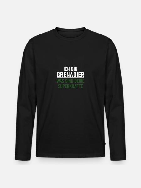 Grenadier - Männer Premium Bio Langarmshirt - Schwarz